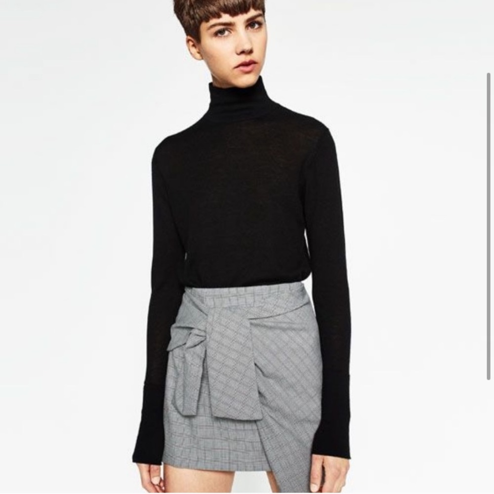 NWT Zara Checked Mini Skirt